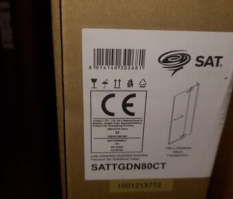 Sprchové dveře do niky SAT TGD 80x200x8mmsklo-nové