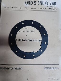 Jeep Willys M38 těsnění krytu sání z palivové nádrže