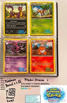 Kusové karty TCG Pokémon STARÉ PŘES 10LET (ORIGINÁL)