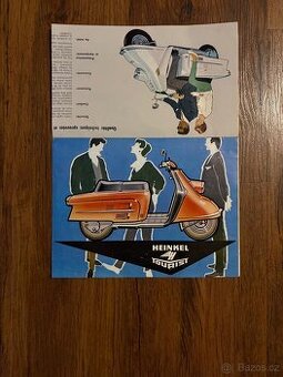 prospekt HEINKEL TOURIST – originál, 60. léta