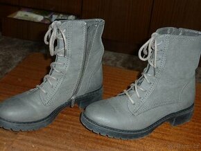 Šedé kotníkové boty na podzim-mírnou zimu,vel.36