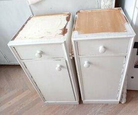 Noční stolek, stolky, dřevo, masiv,  cena za 2 kusy