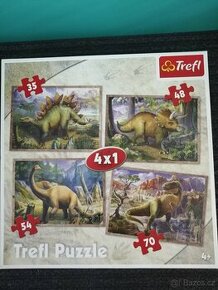 Puzzle dinosauři 4v1