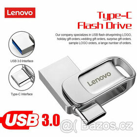 128GB USB C + USB Flash disk Lenovo a sluchátka bluetooth