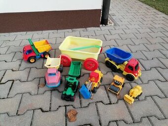 Hračky na písek - bagr, traktor, návěs, válec, nakladač