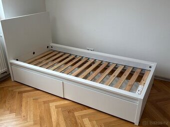Prodám 2x postel IKEA Malm vč. úložných prostor a roštů