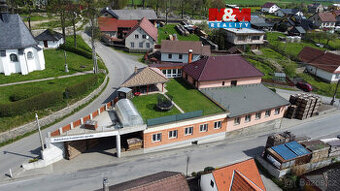 Prodej výrobního objektu s rodinným domem, 1200 m², Spálov