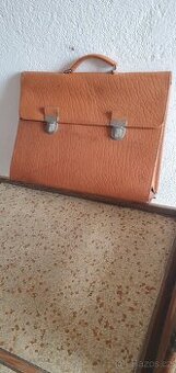 Retro, taška, kabela, aktovka, kožená