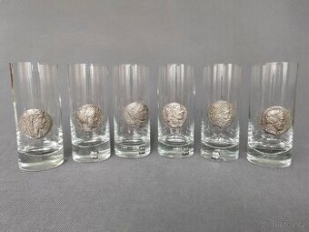 Krásná sada sklenic z foukaného křišťálu od Nastal (Německo)