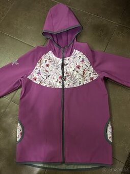Softshellová bunda zn. UNUO,fialová/ostruž.140/146