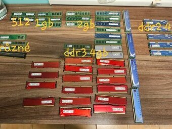 Ram paměti ddr3 a 2 pro PC