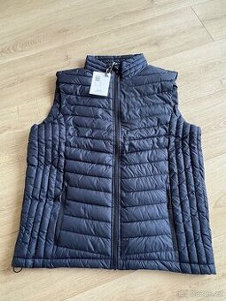 Péřová vesta Goodyear, vel. L, modrá, nová