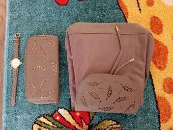 Batoh, hodinky a penezenka