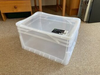 Euroboxy průhledné 40×30×22 20 l s víkem