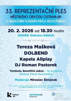 Reprezentační ples městského obvodu Ostrava Jih