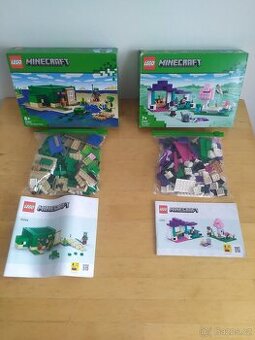 LEGO Minecraft 21253 Útulek zvířátek a 21254 Želví domek
