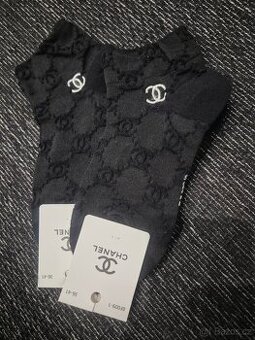 Chanel ponožky černé