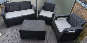 Zahradní / balkonový set z umělého ratanu