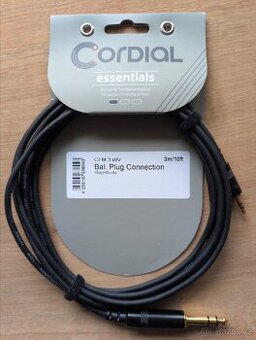 Kabel Cordial CFM 3 WV 3m jack 6,3–3,5 mm stereo