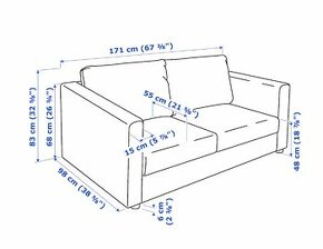 Ikea Vimle, Rám 2místný sed. díl