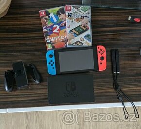 Nintendo switch V1 + 2 hry