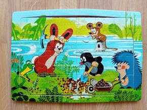 PRODÁNO - Pěnové puzzle, krteček, cena za kus