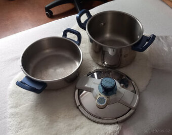 Dva tlakové hrnce TEFAL (4,5L a 8L) Clipso Control set