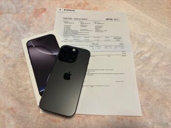 APPLE iPhone 16 PRO 128GB ČERNÝ TITAN // ZÁRUKA 10/2026