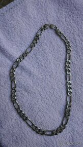 MASIVNÍ STŘÍBRNÝ ŘETĚZ FIGARO 95.45G//56CM//11MM