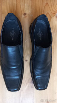 boty pánské polobotky, mokasíny, černé vel 42