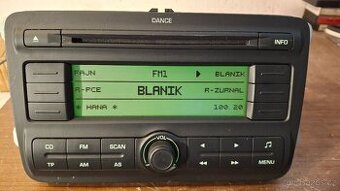 Autorádio Škoda Dance - Originál + PIN, plně funkční