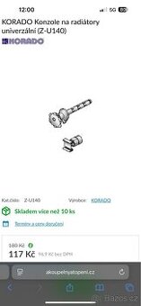 Navrtávací konzole pro jednodeskové radiátory