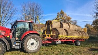 Samonakládací - samovykládací přepravník balíků sena / slámy