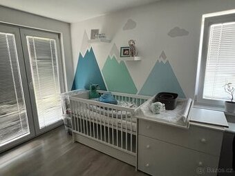 Dětská postýlka 120x60 + matrace + prosteradla