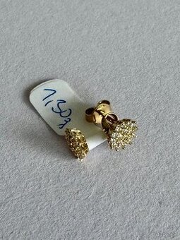 Zlaté náušnice 14K, 1,30 g