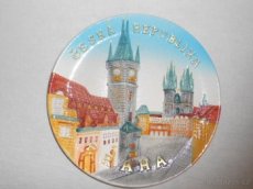 Dekorat. talíř na stěnu-Česká republika-symbol Prahy.