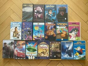 17 ks originálních VHS kazet - filmy, pohádky
