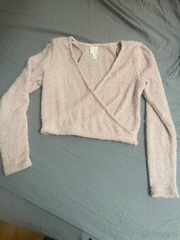 Croplý lehký svetřík, příjemný, H&M, vel.S/M
