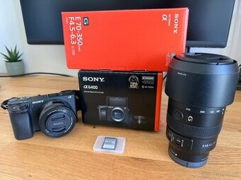 Sony A6400 + 2 objektivy (16–50 mm a 70–350 mm)