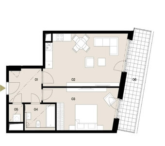 Prodej družstevního bytu 2+kk ve výstavbě 58 m2