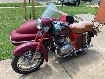 Jawa 350 / 354 kývačka 1956 + sidecar Velorex 560, s TP