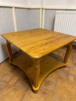 Konferenční stůl hranatý, 2patra, masiv borovice - 1