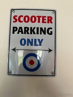 PLECHOVÁ CEDULE - SKÚTR PARKING
