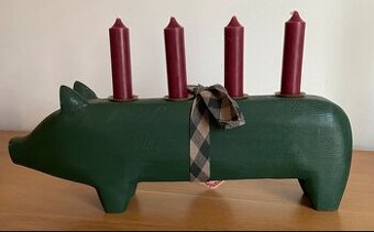 Maileg prasátko svícen advent dekorace vánoce