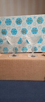 6 ks broušených skleniček na likér Nová cena 400,-