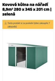Nový zahradní přístřešek na nářadí 8,9m2