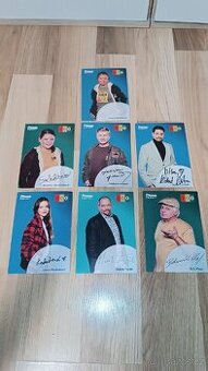Podepsané kartičky herců seriálů ZOO