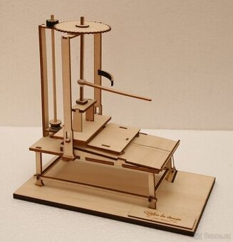 Tiskařský lis Leonardo da Vinci - hotový model (1:12)
