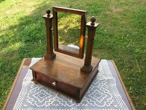 šperkovnice - starožitné  stolní zrcadlo - toaletka