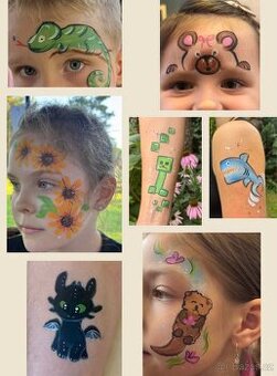 Malování na obličej, airbrush, balonková zvířátka